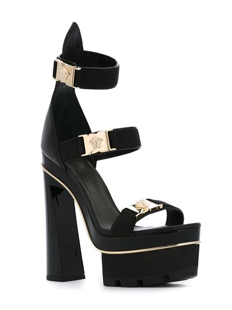 versace tri-strap platform|Versace Sandals for Women.